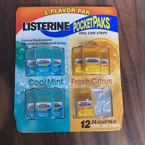 Listerine PocketPaks Oral Care Breath Strips Fresh Citrus Cool Mint - 10 Paks